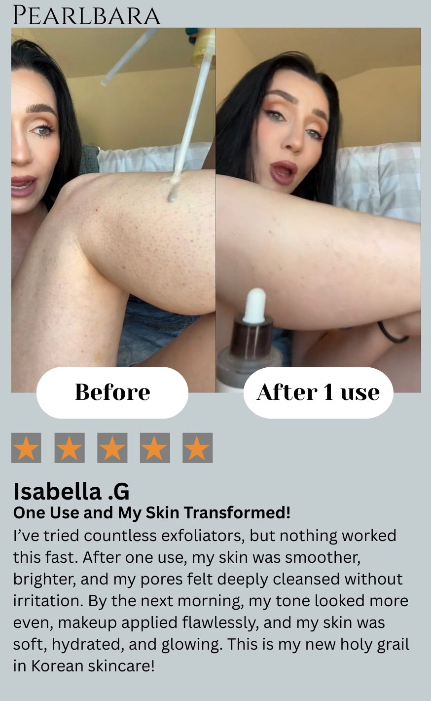 (Back To School Sale) 30% Off PearlBara's White & Black Exfoliation Serum 🌾✨