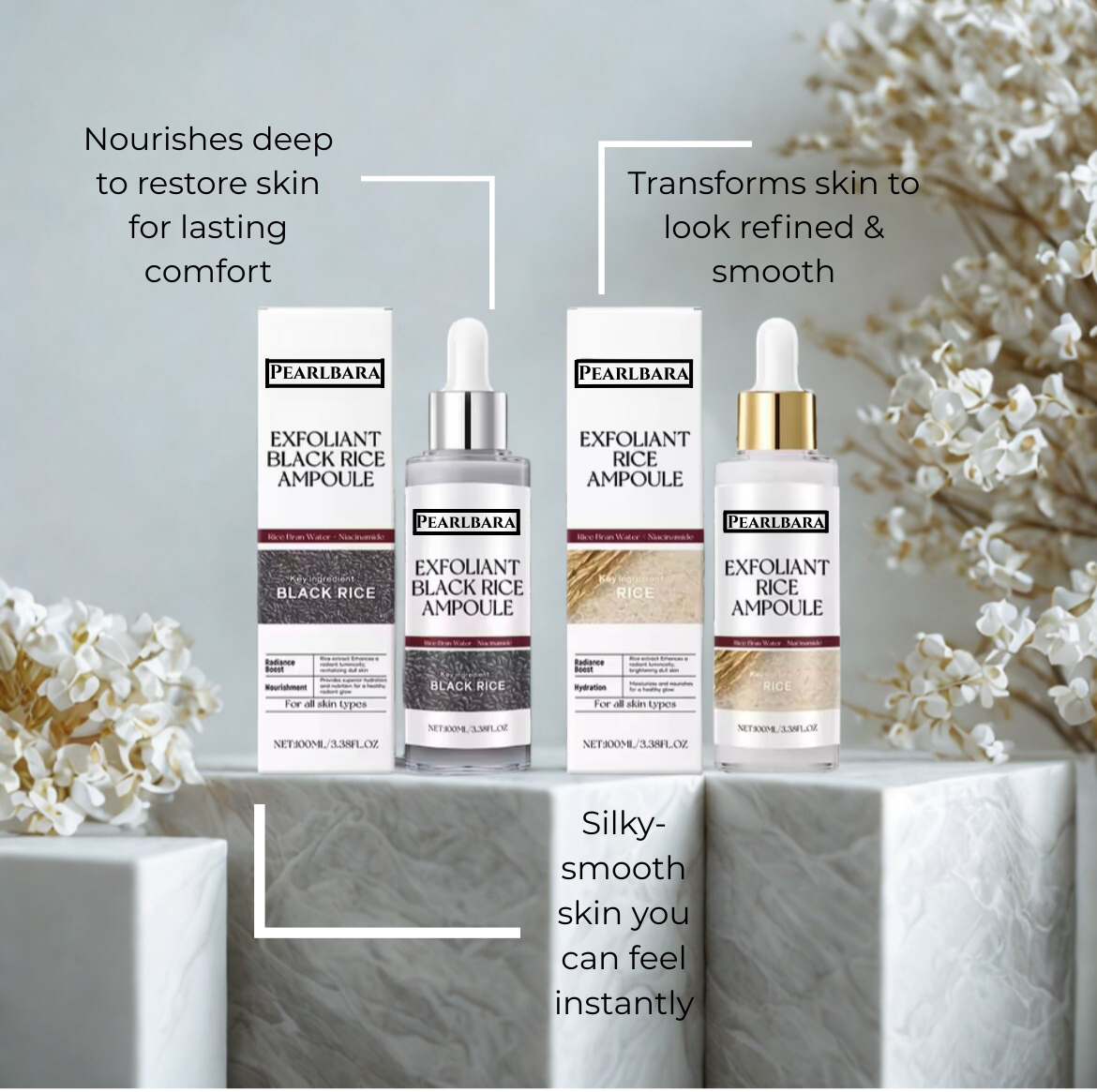 (Back To School Sale) 30% Off PearlBara's White & Black Exfoliation Serum  🌾✨